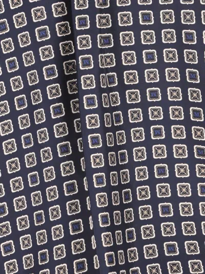 Max Mara Disco Monogram Paisley Pajama Shirt In Blue