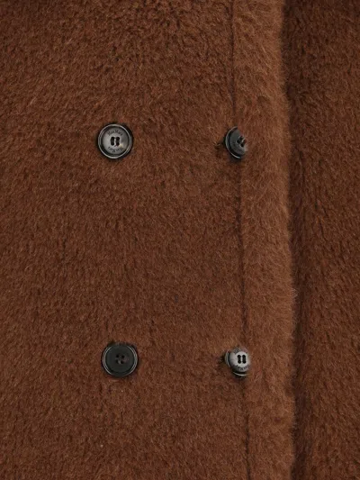 Max Mara Buttoned Pocket Jacket In Brown