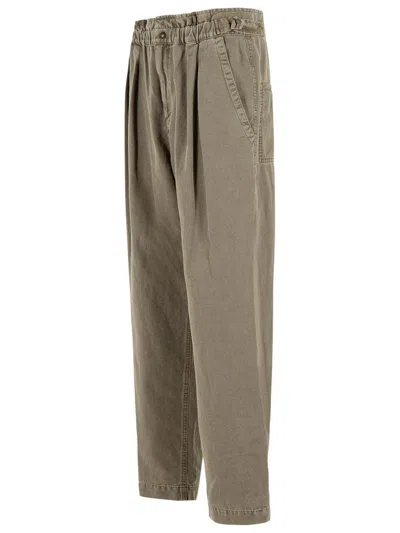 Isabel Marant Étoile Neriah Cotton Linen Tailored Trousers In Green