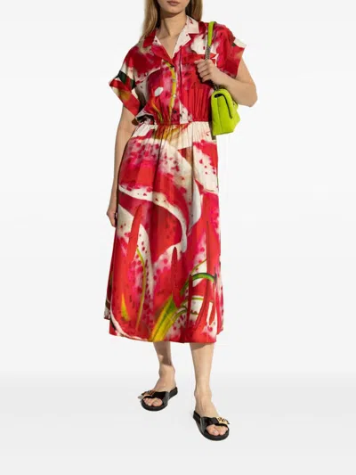 Tory Burch Gold Buckle Slides In Black