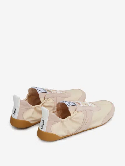Chloé Chloe Kick Panelled Nylon Sneakers In Neutral