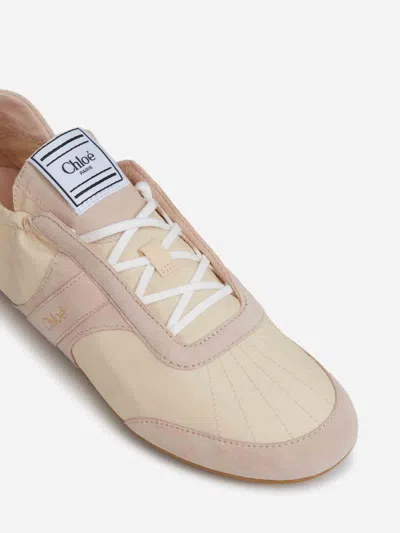 Chloé Chloe Kick Panelled Nylon Sneakers In Neutral