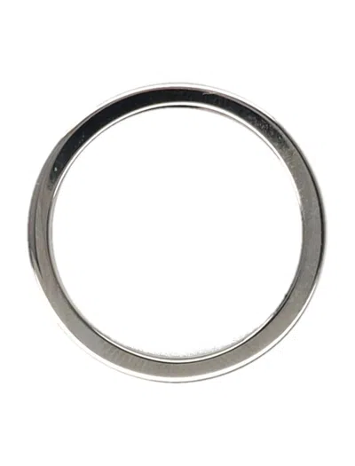 Mm6 Maison Margiela Minimal Numeric Signature Ring In Silver