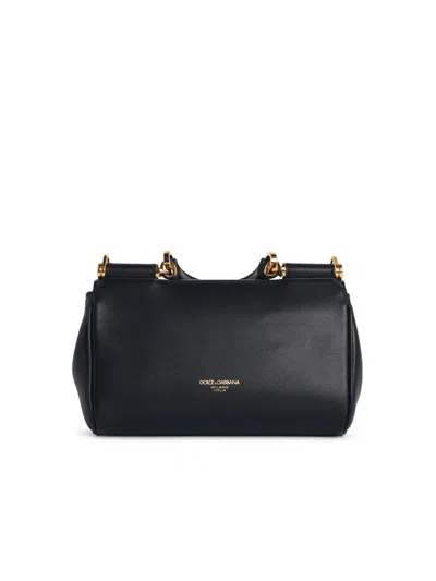 Dolce & Gabbana 'my Sicily' Black Leather Handbag In Black
