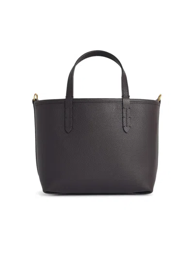 Burberry 'tote Bloomsbury' 'peat' Mini Reversible Brown Leather Bag In Brown