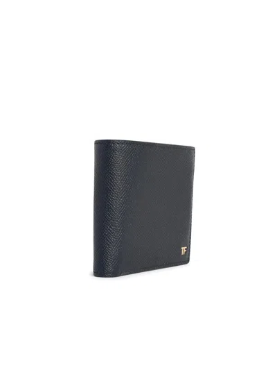 Tom Ford Textured Leather Bifold Wallet And Cardholder In Black