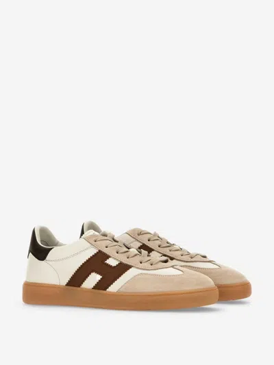 Hogan Cool White Leather Sneakers In Neutral