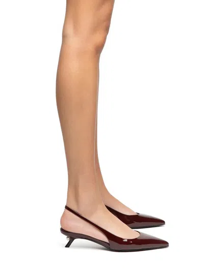 Alevì Milano Slingback Eve Patent Leather In Red