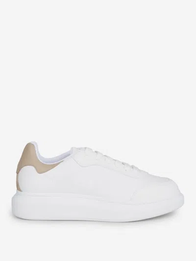 Alexander Mcqueen Oversized Leather Sneakers Rubber Sole In White