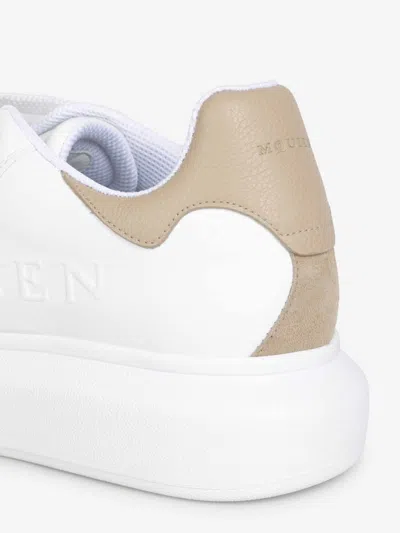 Alexander Mcqueen Oversized Leather Sneakers Rubber Sole In White