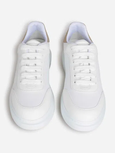 Alexander Mcqueen Oversized Leather Sneakers Rubber Sole In White