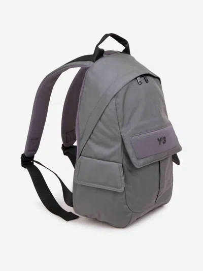 Y-3 Adidas Small Backpack Y-2 In Gray