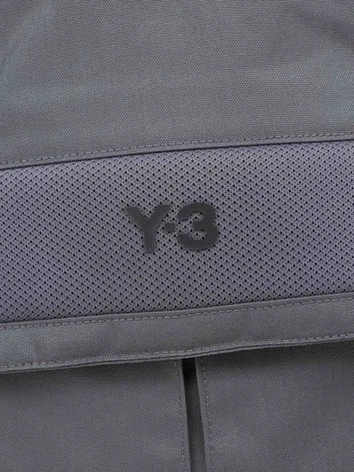 Y-3 Adidas Small Backpack Y-2 In Gray
