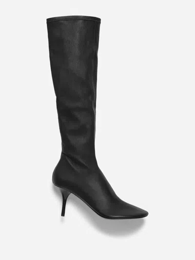 Acne Studios High Leather Boots In Black