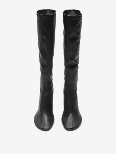 Acne Studios High Leather Boots In Black