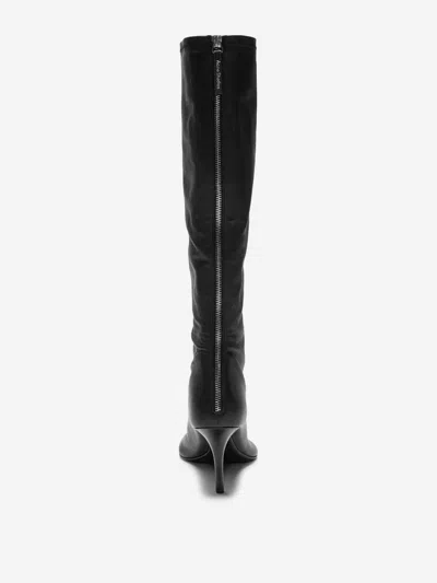 Acne Studios High Leather Boots In Black