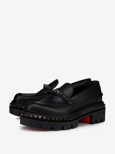 Christian Louboutin St. Roch Stud Platform Loafer In Black