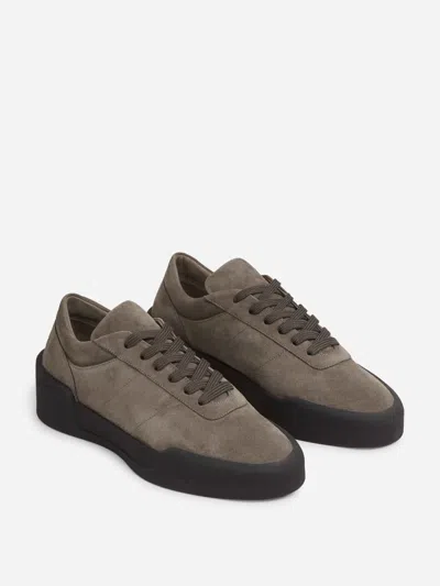Fear Of God Brown Suede Aerobic Low Sneakers In Green