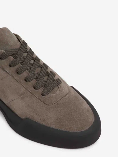 Fear Of God Brown Suede Aerobic Low Sneakers In Green