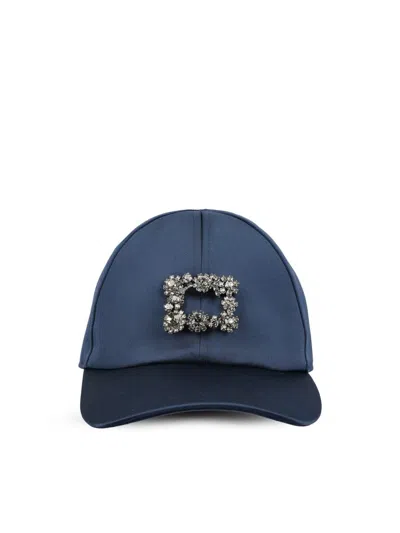Roger Vivier Embellished Baseball Cap In Blue