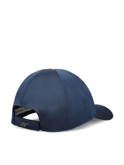 Roger Vivier Embellished Baseball Cap In Blue