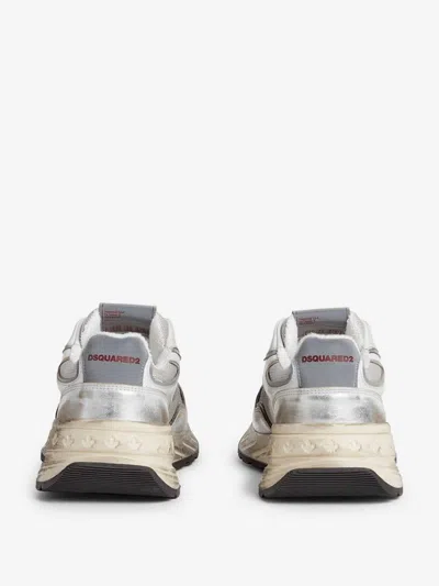 Dsquared2 Multicolor Sneakers With Textured Upper In Silver