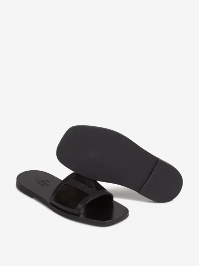 Valentino Garavani Superstar Leather Sandals For Modern Elegance In Black