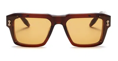Akoni Hercules Square-frame Sunglasses In Yellow