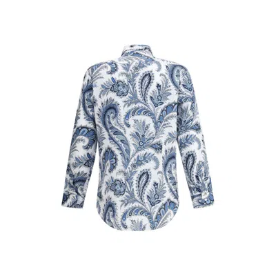 Etro Floral Paisley Button-up Shirt In Blue