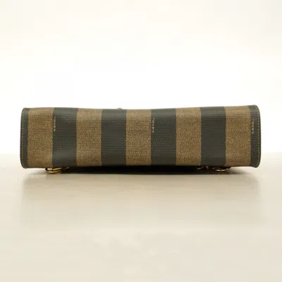 Pre-owned Fendi Black Brown Pvc Backpack () In Multi