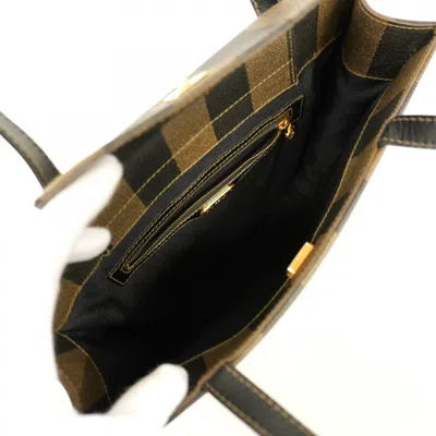 Pre-owned Fendi Black Brown Pvc Backpack () In Multi