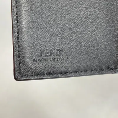 Pre-owned Fendi Black Leather Wallet (tri-fold) ()