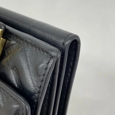 Pre-owned Fendi Black Leather Wallet (tri-fold) ()