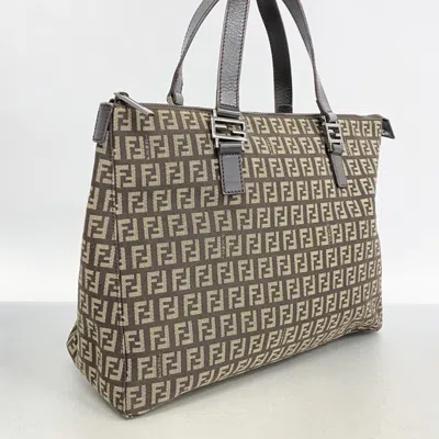 Pre-owned Fendi Brown Nylon Canvas Tote Bag ()