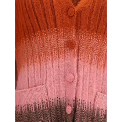 Fendi Gradient Mohair And Wool Oversized Cardigan Clothing In Multi