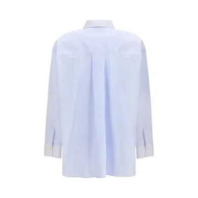 Forte Forte Oversized Cotton Poplin Shirt In Blue