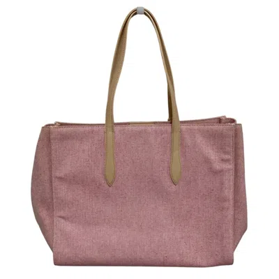 Pre-owned Giorgio Armani Pink Pink Beige Tote Bag ()