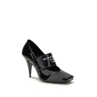 Givenchy Square Toe Patent Pumps In Black