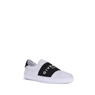 Givenchy White Calf Leather Bos Taurus Low Top Men's Sneakers In White