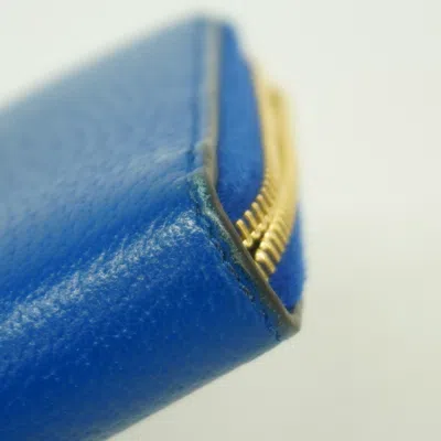 Pre-owned Gucci Beige Blue Brown Pvc Long Wallet (bi-fold) ()