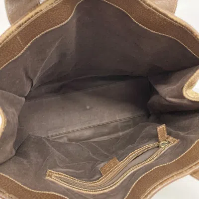 Pre-owned Gucci Beige Brown Canvas Tote Bag () In Multi