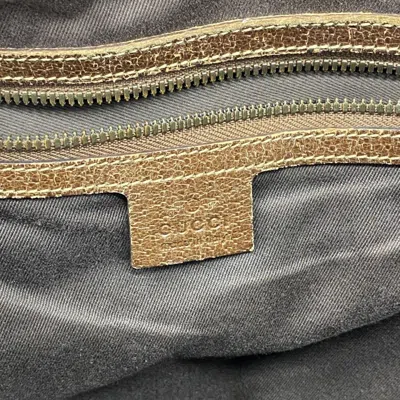 Pre-owned Gucci Beige Brown Canvas Tote Bag () In Multi
