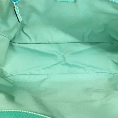 Pre-owned Gucci Beige Green Canvas Tote Bag () In Multi