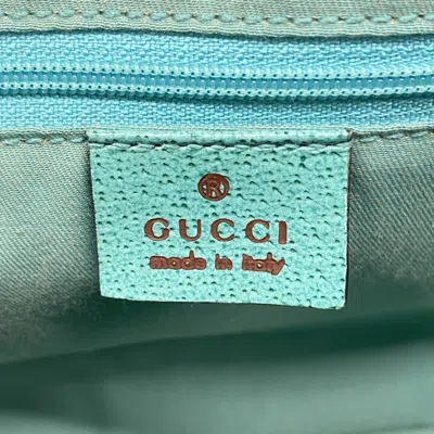 Pre-owned Gucci Beige Green Canvas Tote Bag () In Multi