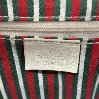 Pre-owned Gucci Beige Ivory Canvas Shoulder Bag () In Multi