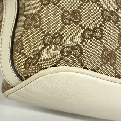 Pre-owned Gucci Beige Ivory Canvas Shoulder Bag () In Multi