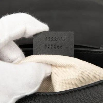 Pre-owned Gucci Black Leather Backpack ()