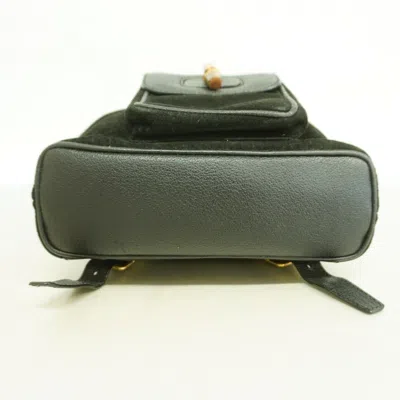 Pre-owned Gucci Black Suede Backpack ()