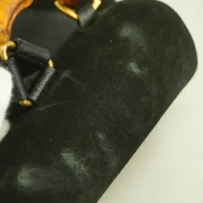 Pre-owned Gucci Black Suede Backpack ()