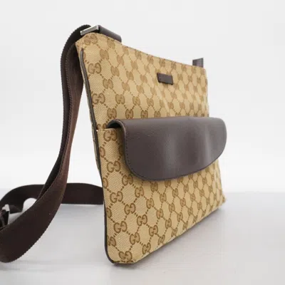 Pre-owned Gucci Brown Canvas Shoulder Bag ()